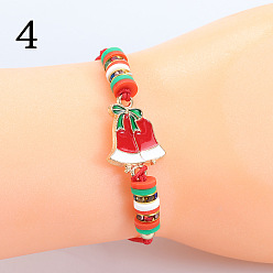 Bracelet 4 Colorful Christmas Tree & Santa Claus Bracelet and Necklace Set for Kids
