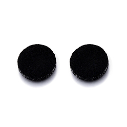 Black Non-Woven Fabric Cloth Perfume Pad, Flat Round, Black, 23mm