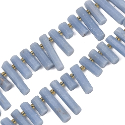 Ангелит Натуральные ангельские бусины, колонка, 11~36x6.5~7 мм, отверстие : 1~1.2 мм, около 40~42 шт / нитка, 15.35~15.75'' (39~40 см)