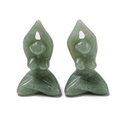 Green Aventurine Natural Green Aventurine Carved Healing Yoga Goddess Figurines, Reiki Energy Stone Display Decorations, 47.5~49.5x27~29x19~20.5mm