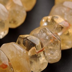 Citrine Natural Citrine Beads Strands, Faceted, Rondelle, 14~16x7~9mm, Hole: 3~4mm, about 47~54pcs/strand, 15.3 inch