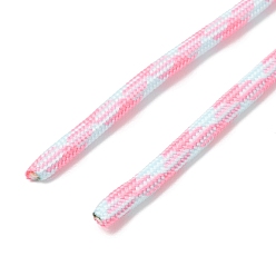 Perle rosa Polycotton-Geflechtschnur mit Innenkern, Runde, für Schnürsenkel, Schlüsselanhänger, Herstellung von Seilarmbändern, Perle rosa, 5 mm, ca. 90~100 Meter/Bündel