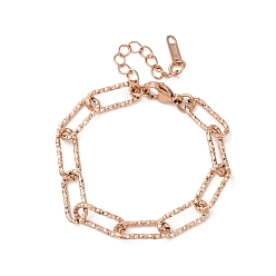 Розовое Золото 304 браслеты-цепочки из нержавеющей стали со скрепками для женщин и мужчин, ионное покрытие (ip), розовое золото , 6-1/4 дюйм (16 см)