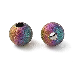 Rainbow Color Титановые бусины, круглые, , Радуга цветов, 4x3.8 мм, отверстие: 1 мм