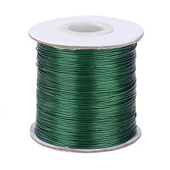 Зеленый Вощеный шнур полиэстера, шарик шнур, зелёные, 0.5 мм, около 169.51~174.98 ярдов (155~160 м) / рулон