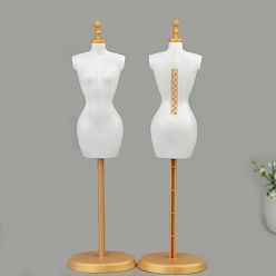 White Plastic Mannequin Model Clothing Support, Torso Display, Doll Skirt Display Rack for Doll DIY Making Accessories, White, 275mm