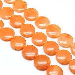 Red Aventurine Natural Flat Round Red Aventurine Beads Strands, 25x7mm, Hole: 1mm, about 16pcs/strand, 15.74 inch