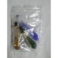 Mixed Color Handmade Lampwork Handle, For Wax Seal Stamp Making, Mixed Color, 73.3x18.5x18.5mm, 4pcs/set