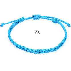8 Bohemian Twisted Braided Bracelet for Women and Men with Wave Charm