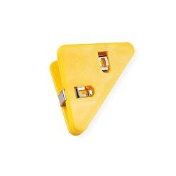 Gold Opaque Plastic Triangle File Corner Clips, Bookmarking Clip, Prevent Books Curling, Office School Supplies, Gold, 39x50mm