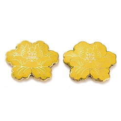 Желтый Бусины ручной работы перегородчатой, цветок, золотые, желтые, 30.5x38x6.5 мм, отверстие : 1.8 мм