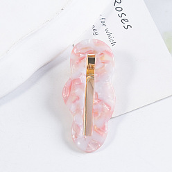 Pink Cloud Shape Cellulose Acetate Alligator Hair Clips, Hair Accessories for Women and Girls, Pink, 68x25mm