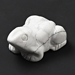 Говлит Украшения для выставки скульптур из натурального говлита, для домашнего офисного стола, лягушка, 17~18.5x37~39x25~27 мм