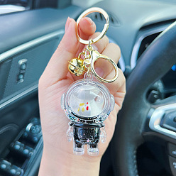 Черный Очаровательный брелок-космонавт с жидким песком и дизайном космического корабля - идеальный подарок для мужчин и женщин!