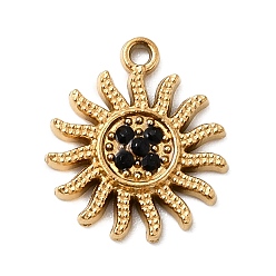 Реактивный Самолет 304 подвески из микростразов из нержавеющей стали, солнечные чары, ионное покрытие (ip), реальный 18 k позолоченный, струя, 13.5x11.5x2 мм, отверстие : 1 мм