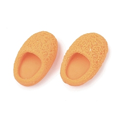 Оранжевый Непрозрачные кабошоны из смолы, тапочка, оранжевые, 38.5x23.5x15 мм