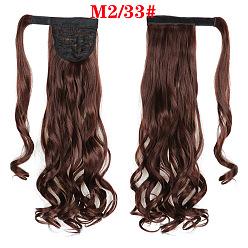 M2/33# Long Wavy Hairpiece with Magic Tape - Natural, Elegant, Ponytail Extension.