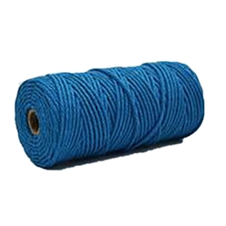 Royal Blue Cotton String Threads, Macrame Cord, Decorative String Threads, for DIY Crafts, Gift Wrapping and Jewelry Making, Royal Blue, 4mm, about 109.36 Yards(100m)/Roll