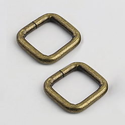 Antique Bronze Iron Rectangle Buckle Ring, Webbing Belts Buckle, for Luggage Belt Craft DIY Accessories, Antique Bronze, 4.8mm, Inner Diameter: 20x20mm