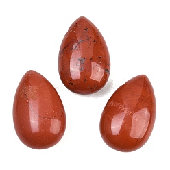 Красный Камень Природные красной яшмы подвески, слезинки, 28~28.5x18~18.5x6~6.5 мм, отверстие : 2.5~3 мм
