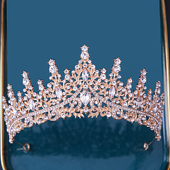 Прозрачный Корона невесты, европейское свадебное платье, головной убор, подарок на день рождения для взрослых, хрустальная корона, аксессуар для волос, прозрачные