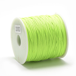 Lawn Green Polyester Cords, Lawn Green, 0.8mm, about 131.23~142.16 yards(120~130m)/roll
