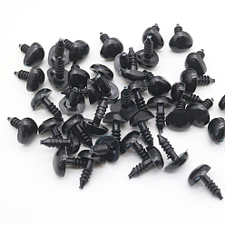 Black Triangle Plastic Craft Safety Screw Noses, with Shim, Doll Making Supplies, Black, 26x21mm