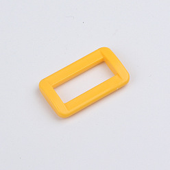 Gold Plastic Rectangle Buckle Ring, Webbing Belts Buckle, for Luggage Belt Craft DIY Accessories, Gold, 20mm