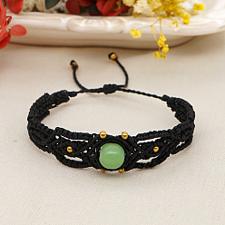 X-B200022A Handmade Ethnic Style Bracelet with Natural Stone Beads - Retro and Unique