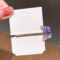 6#Purple Butterfly Clip Drip Oil Butterfly Hair Clip Mori Duckbill Clip Edge Clip Headdress Liu Hai Clip Girl Hairpin Hair Accessories