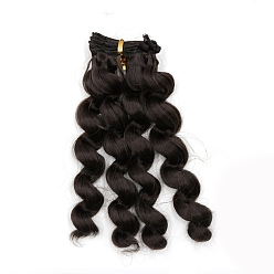 Black High Temperature Fiber Long Wavy Doll Wig Hair, for DIY Girl BJD Makings Accessories, Black, 150~1000mm