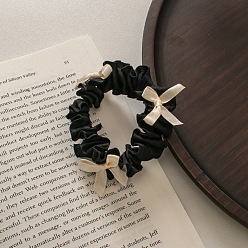 3# hair bun - black Princess Black and White Folded Hairband Bow - Lolita Headwear, Sweet and Cute.