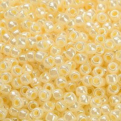 (142) Ceylon Banana Cream Тохо 8/0 круглые бусины, японский бисер, (142) крем из цейлонских бананов, 3 мм, отверстие : 1 мм, Около 1110 шт / 50 г