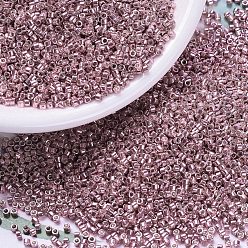 (DB0435) Гальванический Розовый румянец Бусины miyuki delica, цилиндр, японский бисер, 11/0, (дБ 0435) оцинкованный розовый румянец, 1.3x1.6 мм, отверстие : 0.8 мм, Около 2000 шт / 10 г