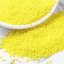 (RR404) Непрозрачный Желтый Миюки круглые бусины рокайль, японский бисер, 15/0, (rr 404) непрозрачный желтый, 15/0, 1.5 мм, отверстие : 0.7 мм, Около 5555 шт / 10 г