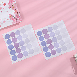 Medium Purple Gradient Color Dot Adhesive Paper Stickers, for Scrapbooking, Diary, Planner, Envelope & Notebooks, Round, Medium Purple, 20mm, 25pcs/sheet