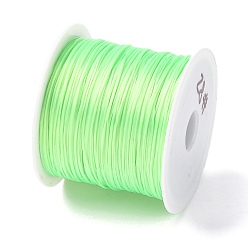 Зеленый газон 50 ярдов плоской эластичной кристаллической струны, эластичная нить для бисера, для изготовления эластичного браслета, зеленый газон, 0.8 мм
