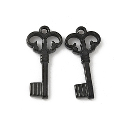 Черный 304 подвески из нержавеющей стали, брелок для ключей, ионное покрытие (ip), чёрные, 21.5x10.5x2.5 мм, отверстие : 1.5 мм