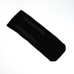 Черный Сумка для хранения ткани, сумка для хранения ювелирных изделий, прямоугольные, чёрные, 14.6x6.6x4.2 см