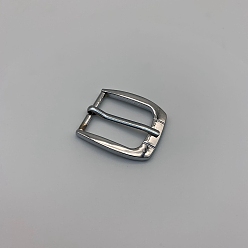 Platinum Alloy Roller Buckles, 1 Piece Pin Buckle for Men DIY Belt Accessories, Rectangle, Platinum, 38mm