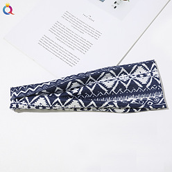 Hairstyling Headband Style-7-Q65 Printed Wide Headband Yoga Sweatband Athletic Hair Band for Women