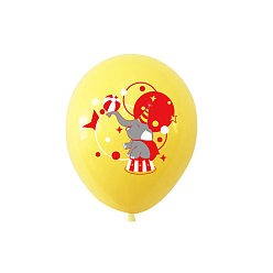Yellow Circus Theme Elephant Pattern Latex Balloons, for Party Festival Home Decorations, Yellow, 304.8mm