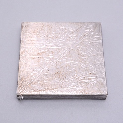 Platinum Solid Cast Iron Bench Block, for Jewelry Tools, Square, Platinum, 10.5x10.4x1.4cm