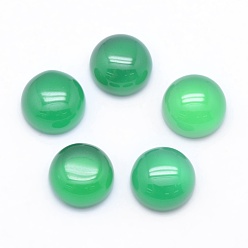 Natural Agate Natural Agate Cabochons, Flat Round, Dyed & Heated, 8x3~4mm