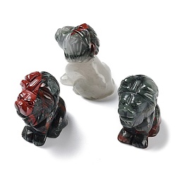 Bloodstone Natural African Bloodstone Home Display Decoration, 3D Lion, 43.5x27x53mm