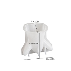 Ghost Силиконовые формы на тему хэллоуина, формы для свечей, формы для литья гипсовой смолы, белые, призрак, 9.1x8.2x7 см