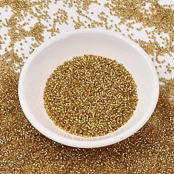 (DB2525) Бледно-серый с Подкладкой из 24к Золота Бусины miyuki delica, цилиндр, японский бисер, 11/0, (БД 2525) 24 тыс. т бледно-серого цвета, 1.3x1.6 мм, отверстие : 0.8 мм, Около 2000 шт / 10 г