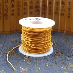 Gold Round Elastic Cord, for Clothing Sewing, Gold, 12mm, about 109.36 Yards(100m)/Roll