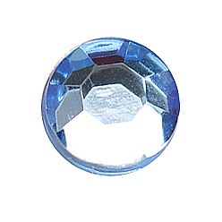 Васильковый Акриловые стразы - кабошоны , граненые, полукруглый, васильковый, 4x1.5 мм , около 10000 шт / мешок