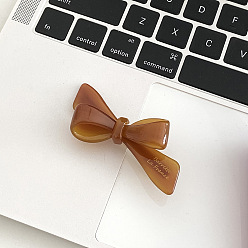 1# Caramel color Cute Butterfly Bow Acetate Hairpin Side Clip - Lovely, Duckbill Hair Accessories.